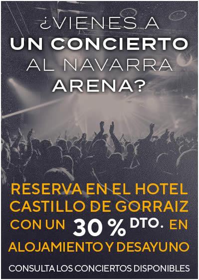 Descuentos en alojamiento en conciertos del Navarra Arena 2026 - Hotel Pamplona